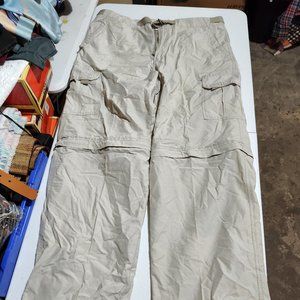 Vintage Mens Medium Cotton Nylon Canyon River Blues Zip Off Shorts Cargo Pants